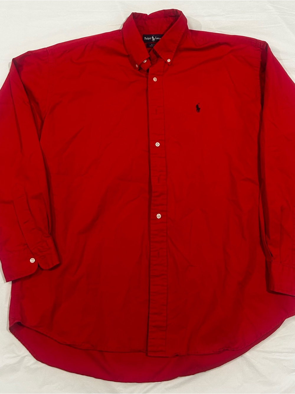 Vintage Polo Ralph Lauren "Blake" Button Down Shirt Mens XL Red Long Sleeve